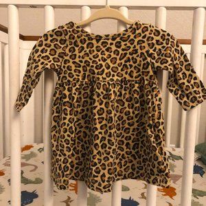 Baby Girl Leopard Print Dress, EUC